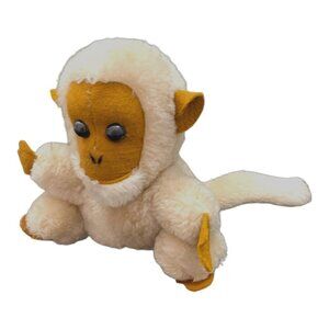 Vintage Dakin Plush 1976 Monkey Gorilla Brown Felt Nutshells Stuffed Animal Toy